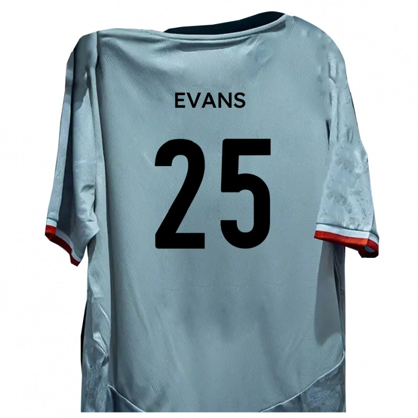 DanxenメンズAndy Evans#25白 黒アウェイシャツ2025/26ジャージーユニフォーム
