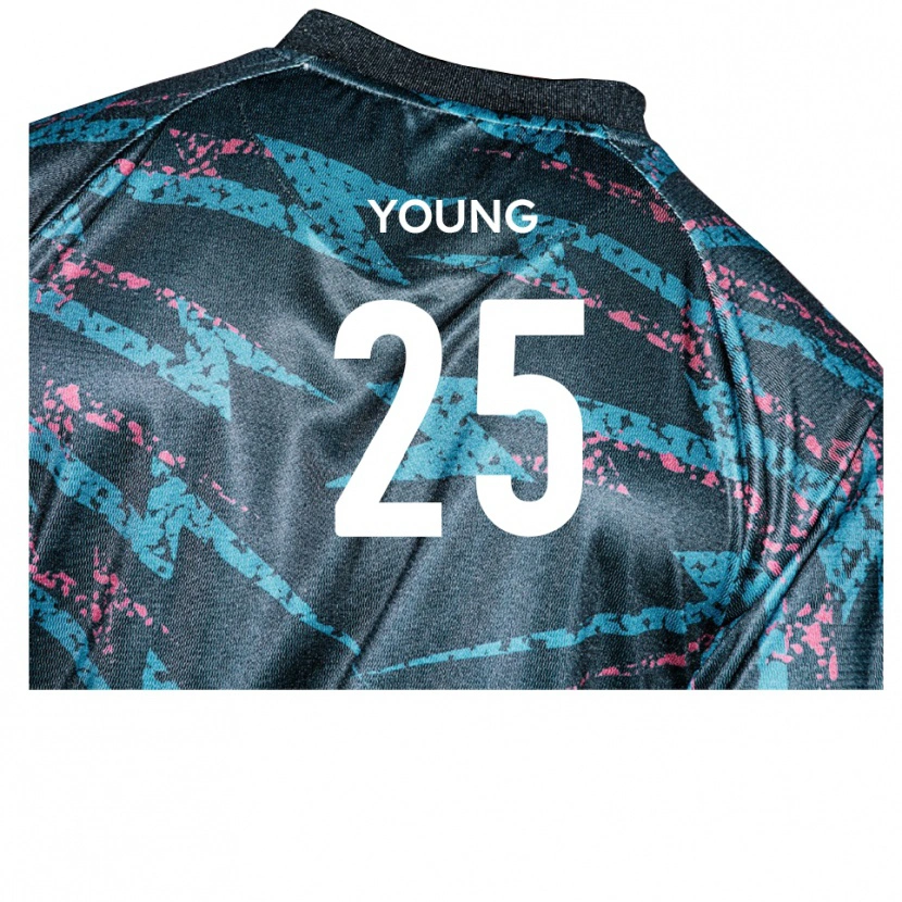 DanxenメンズReggie Young#25黒 紺アウェイシャツ2025/26ジャージーユニフォーム