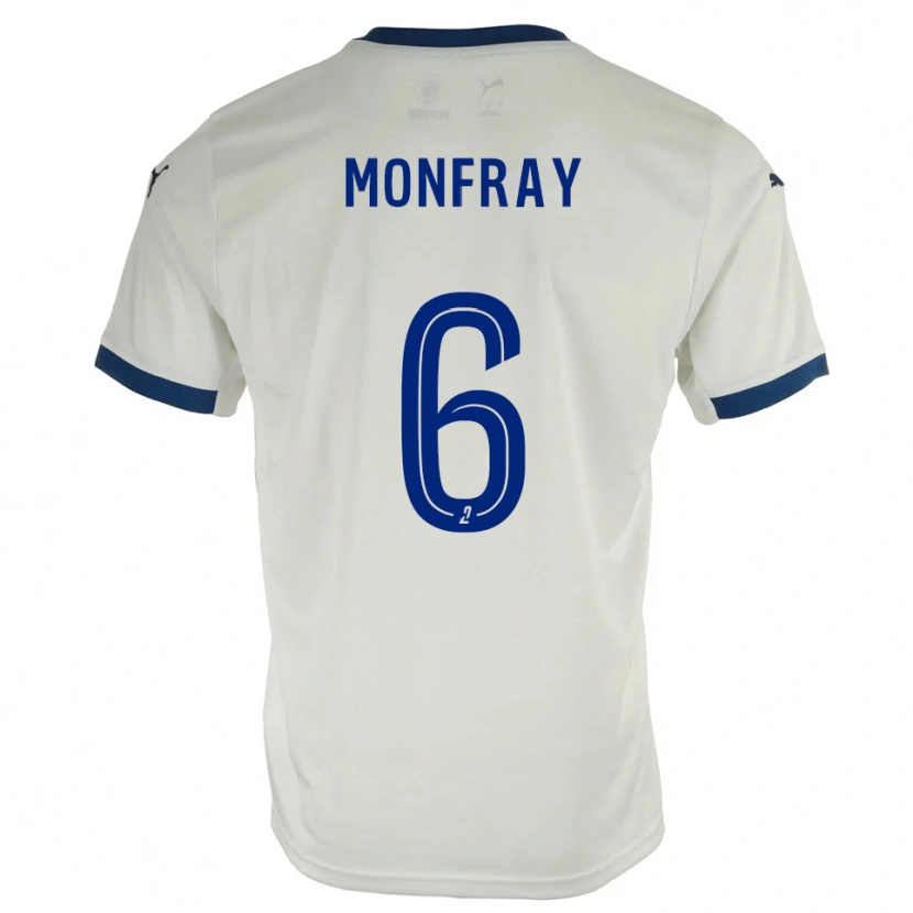 DanxenメンズAdrien Monfray#6白 青アウェイシャツ2025/26ジャージーユニフォーム