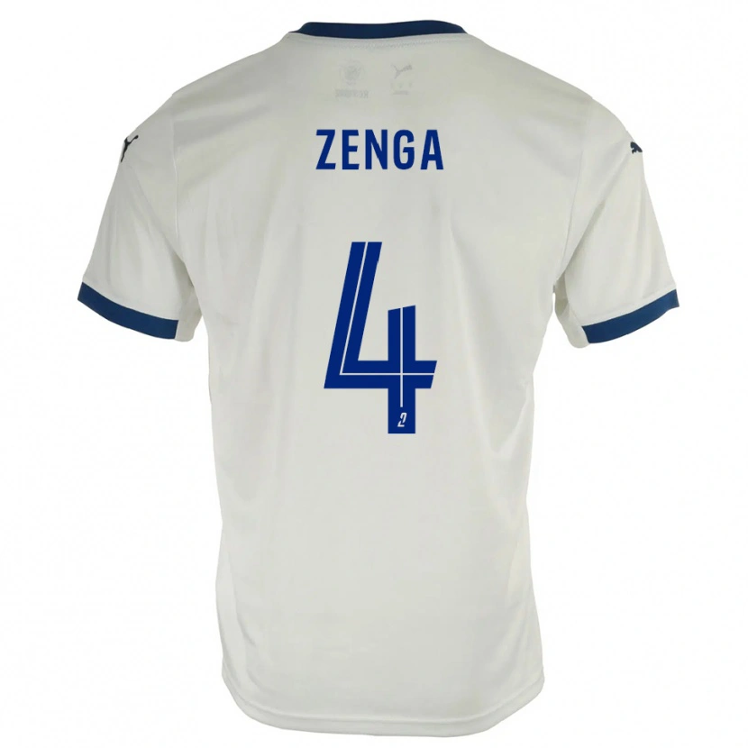 DanxenメンズPreston Zenga#4白 青アウェイシャツ2025/26ジャージーユニフォーム