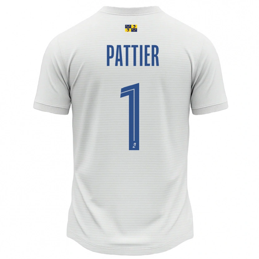 DanxenメンズMaxime Pattier#1白 青アウェイシャツ2025/26ジャージーユニフォーム