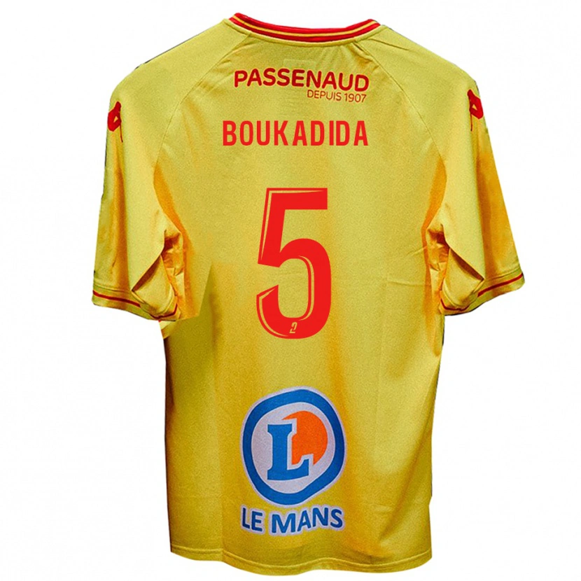 DanxenメンズRayan Boukadida#5黄アウェイシャツ2025/26ジャージーユニフォーム