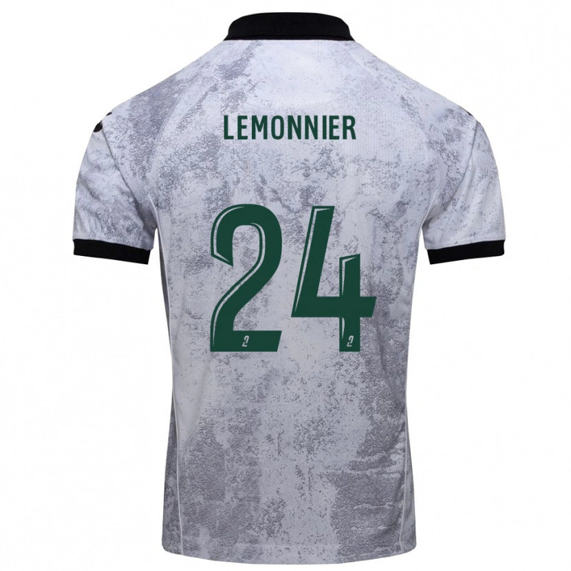 DanxenメンズPierre Lemonnier#24白 黒アウェイシャツ2025/26ジャージーユニフォーム