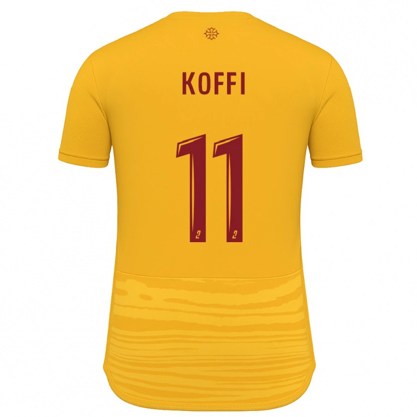 DanxenメンズWilliam Koffi#11オレンジ バーガンディアウェイシャツ2025/26ジャージーユニフォーム