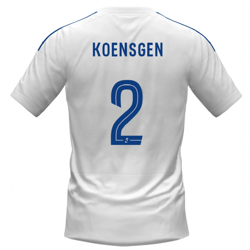 DanxenメンズFélicien Koensgen#2白 青アウェイシャツ2025/26ジャージーユニフォーム