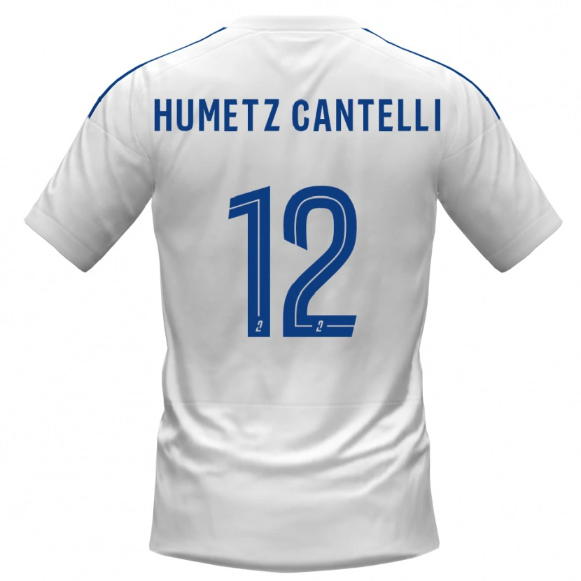 DanxenメンズAnge Humetz Cantelli#12白 青アウェイシャツ2025/26ジャージーユニフォーム