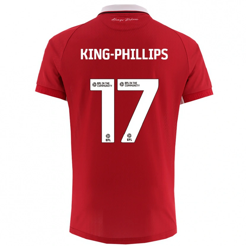 DanxenレディースZac King-Phillips#17赤 白ホームシャツ2025/26ジャージーユニフォーム