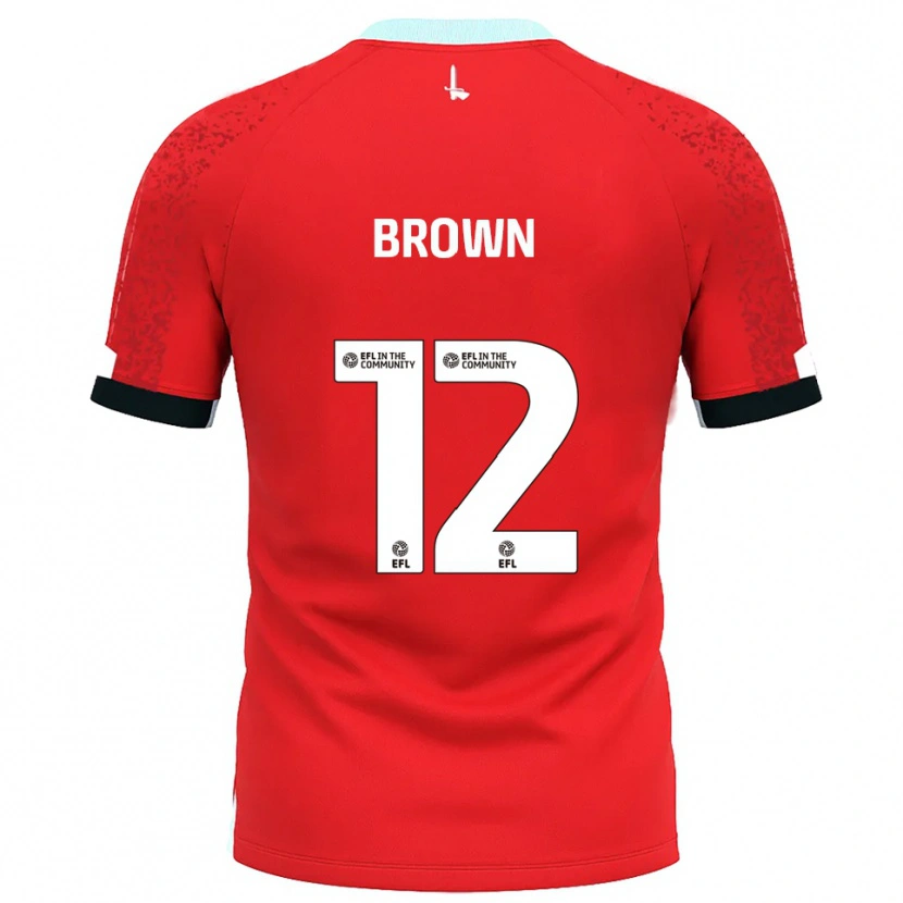 DanxenレディースEthan Brown#12赤 白ホームシャツ2025/26ジャージーユニフォーム