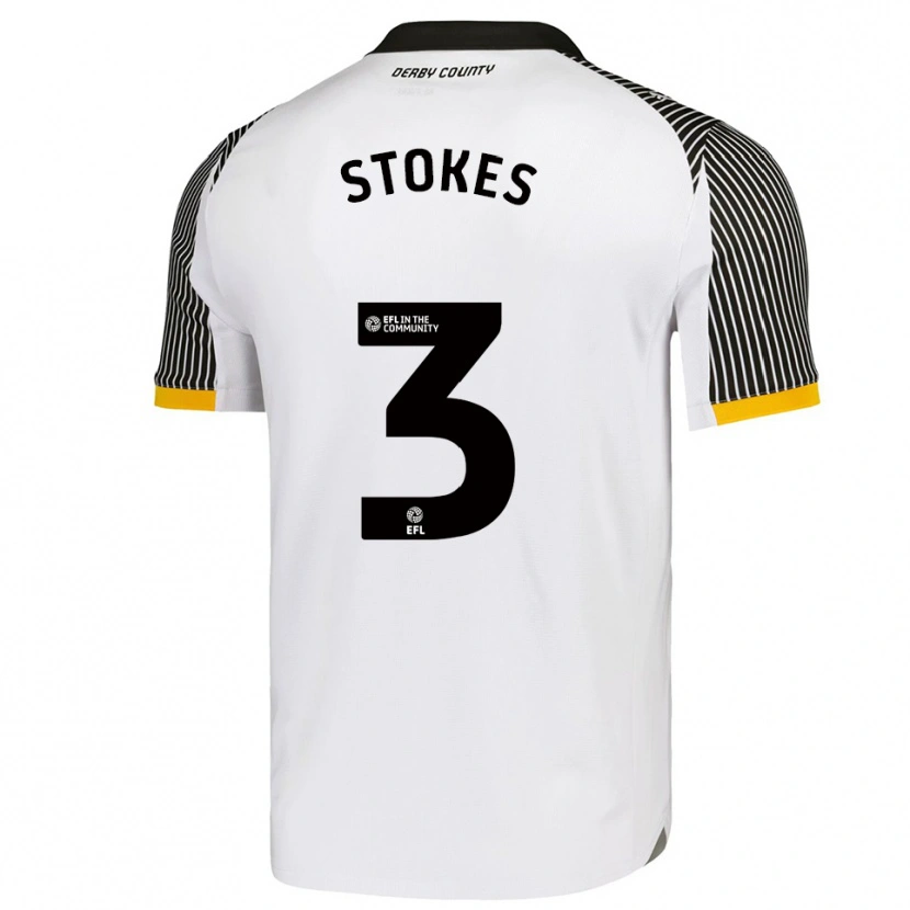 DanxenレディースGeorge Stokes#3白 黒ホームシャツ2025/26ジャージーユニフォーム