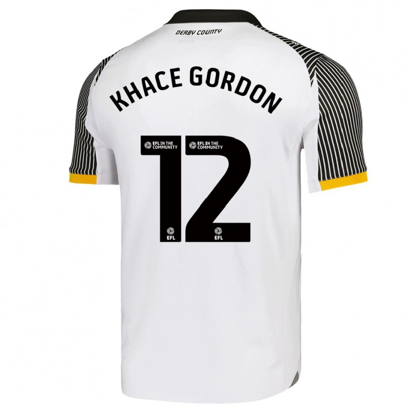 DanxenレディースKhace Gordon#12白 黒ホームシャツ2025/26ジャージーユニフォーム