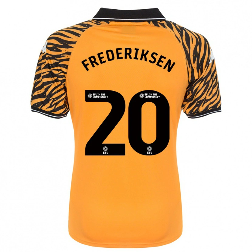 DanxenレディースAbbey Frederiksen#20オレンジ 黒ホームシャツ2025/26ジャージーユニフォーム