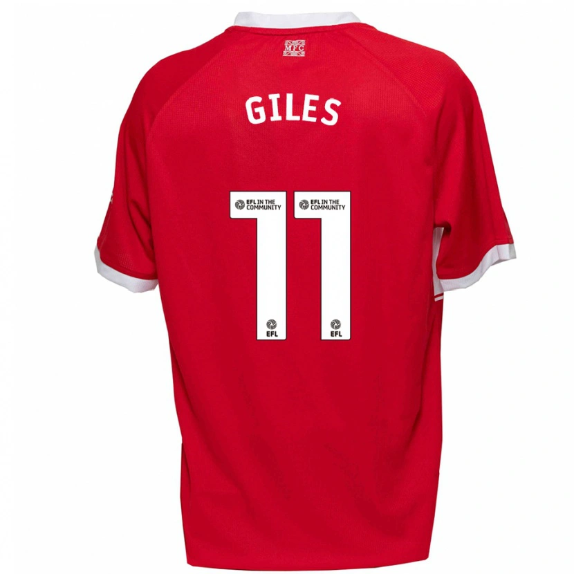 DanxenレディースLeanna Giles#11赤 白ホームシャツ2025/26ジャージーユニフォーム