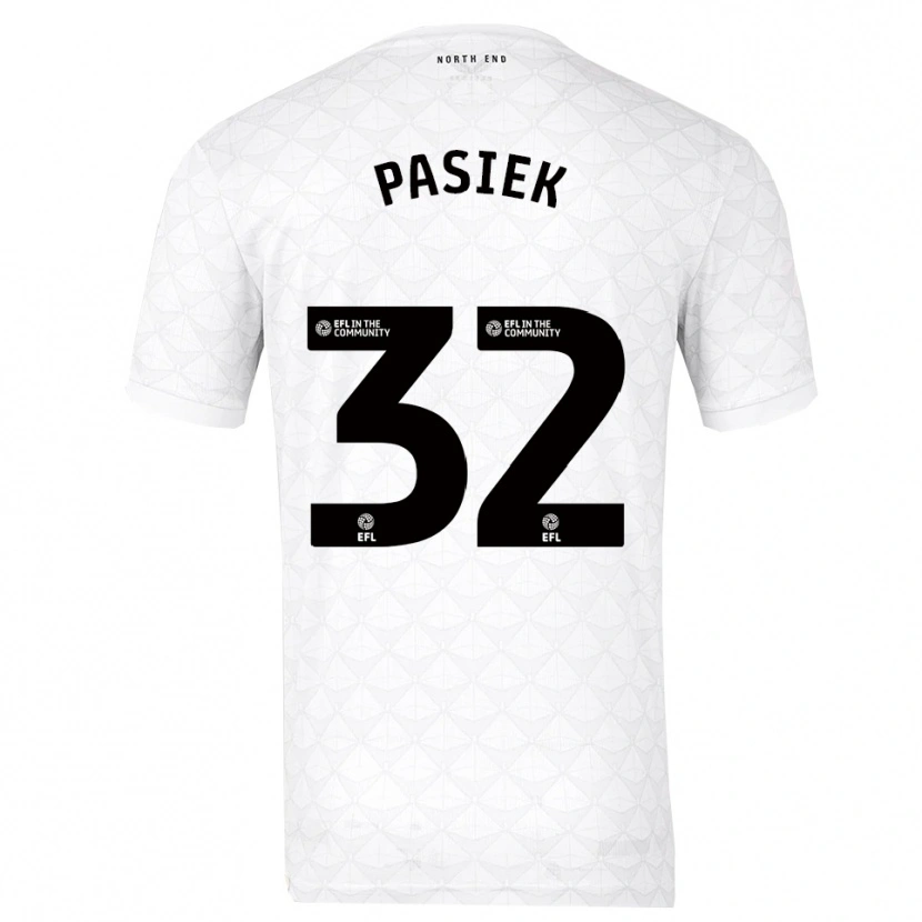 DanxenレディースKacper Pasiek#32白 赤ホームシャツ2025/26ジャージーユニフォーム