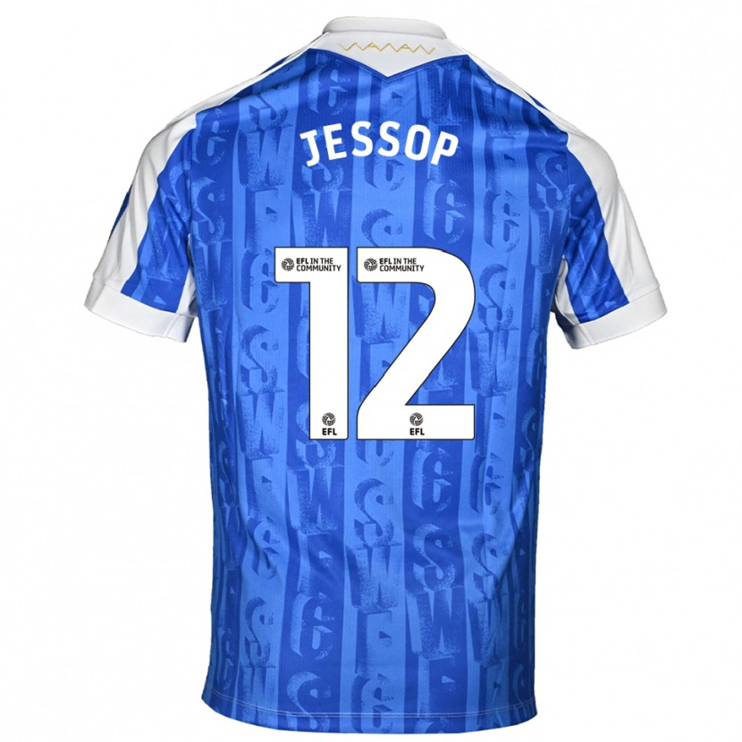 DanxenレディースJacob Jessop#12青 白ホームシャツ2025/26ジャージーユニフォーム