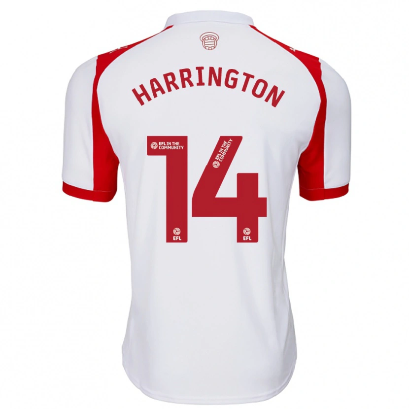 DanxenレディースHarry Harrington#14白 赤ホームシャツ2025/26ジャージーユニフォーム
