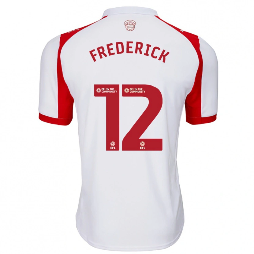 DanxenレディースCameron Frederick#12白 赤ホームシャツ2025/26ジャージーユニフォーム
