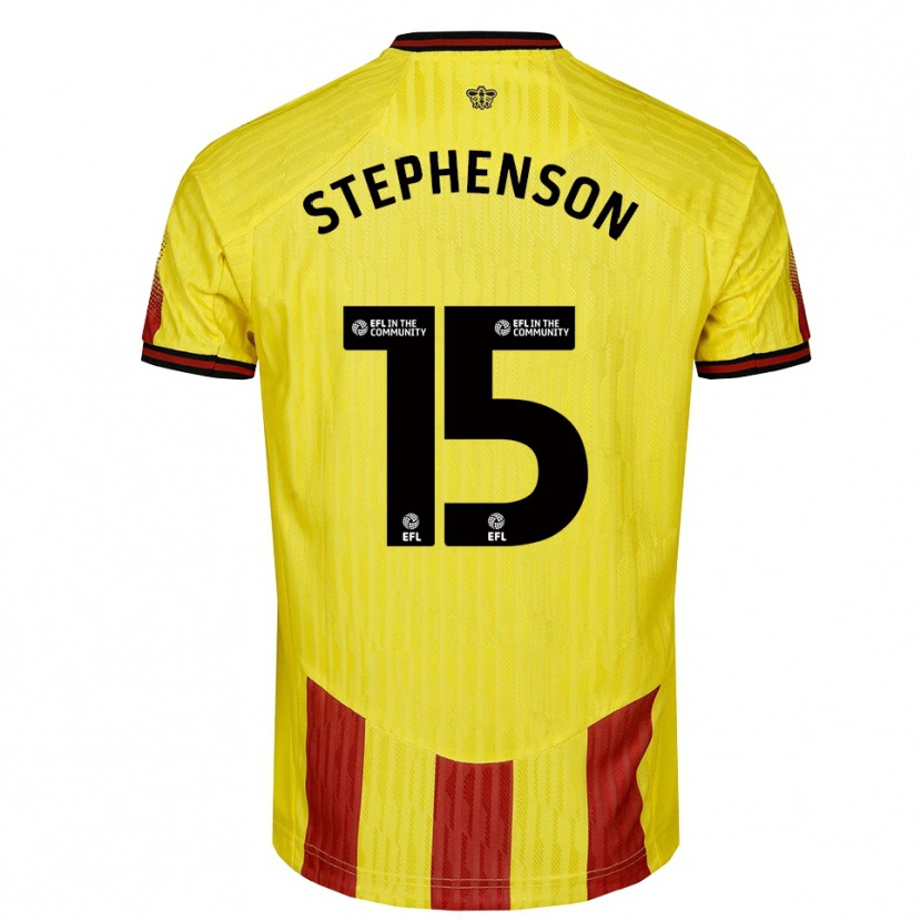 DanxenレディースOllie Stephenson#15黄 赤ホームシャツ2025/26ジャージーユニフォーム