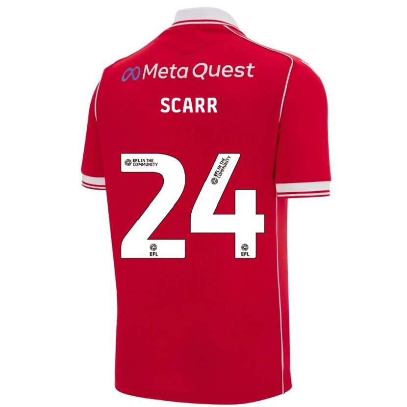 Danxenレディースダン・スカー#24赤 白ホームシャツ2025/26ジャージーユニフォーム