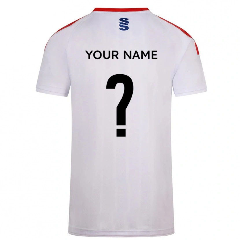 Danxenレディースあなたの名前#0白 紺ホームシャツ2025/26ジャージーユニフォーム