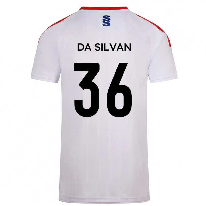 DanxenレディースElisaro Da Silvan#36白 紺ホームシャツ2025/26ジャージーユニフォーム