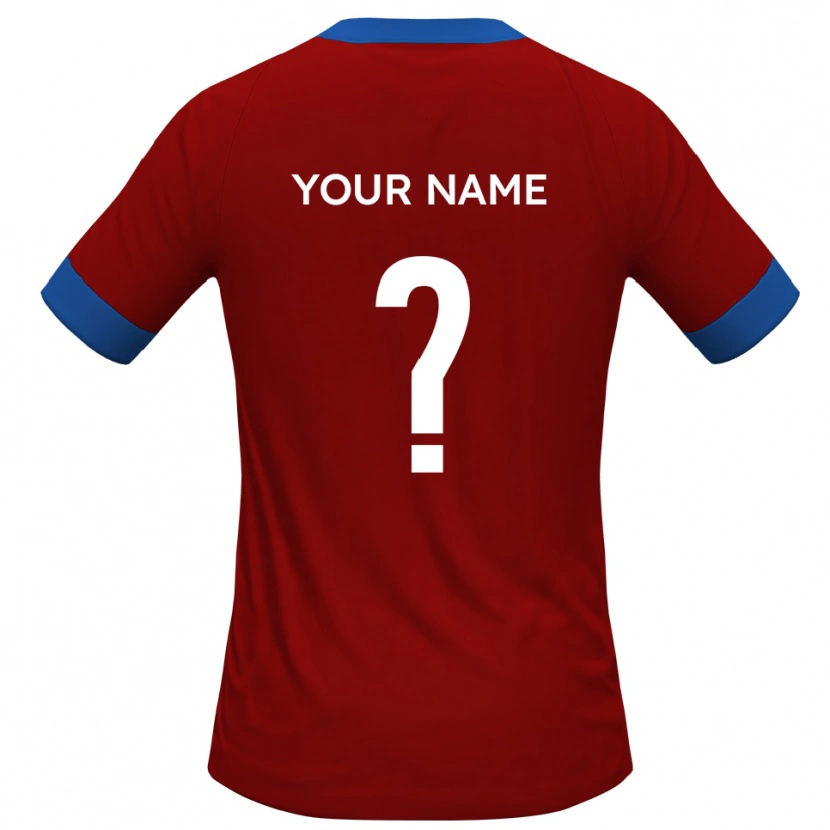 Danxenレディースあなたの名前#0赤 青ホームシャツ2025/26ジャージーユニフォーム