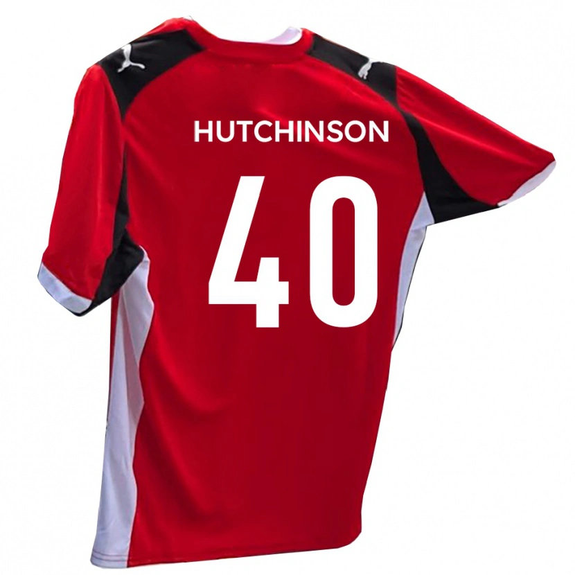 DanxenレディースLuke Hutchinson#40赤 白ホームシャツ2025/26ジャージーユニフォーム