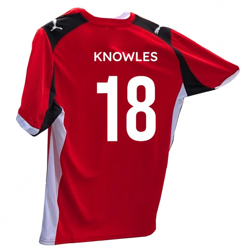 DanxenレディースJimmy Knowles#18赤 白ホームシャツ2025/26ジャージーユニフォーム
