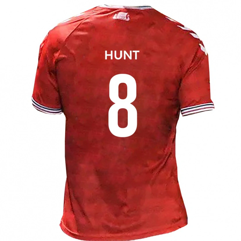 DanxenレディースAlex Hunt#8赤 白ホームシャツ2025/26ジャージーユニフォーム