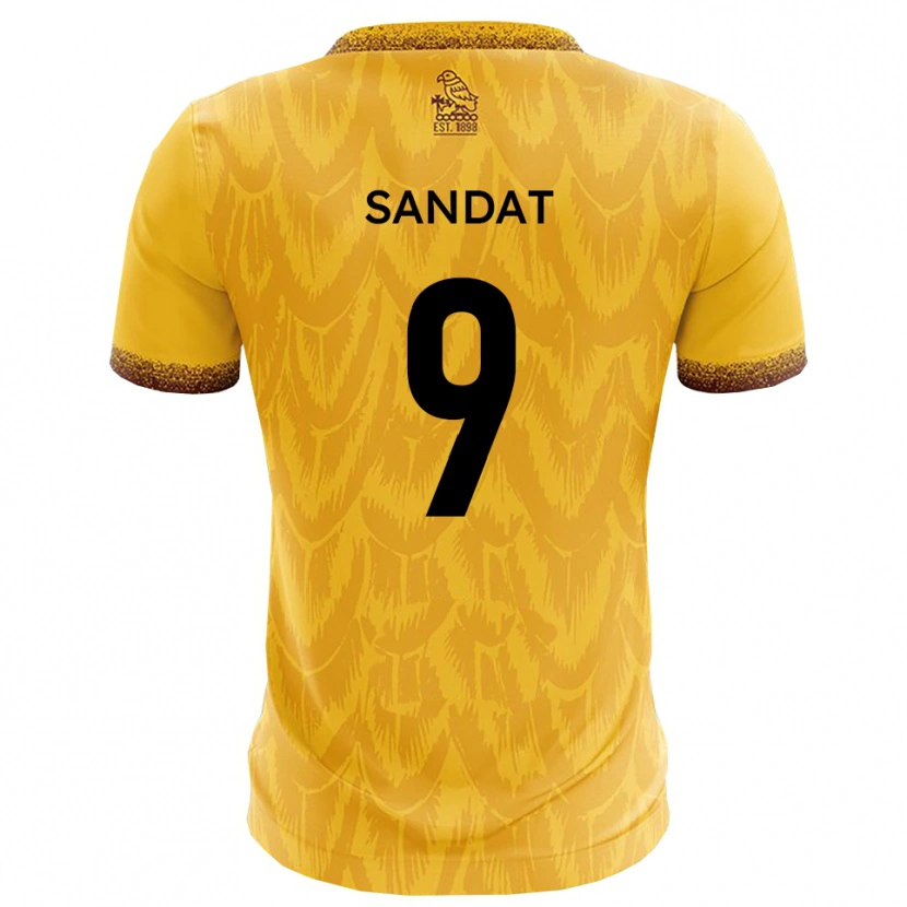 DanxenレディースHenry Sandat#9黄 茶ホームシャツ2025/26ジャージーユニフォーム