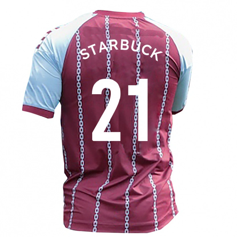 Danxenレディースジョー・スターバック#21水色 錆赤ホームシャツ2025/26ジャージーユニフォーム