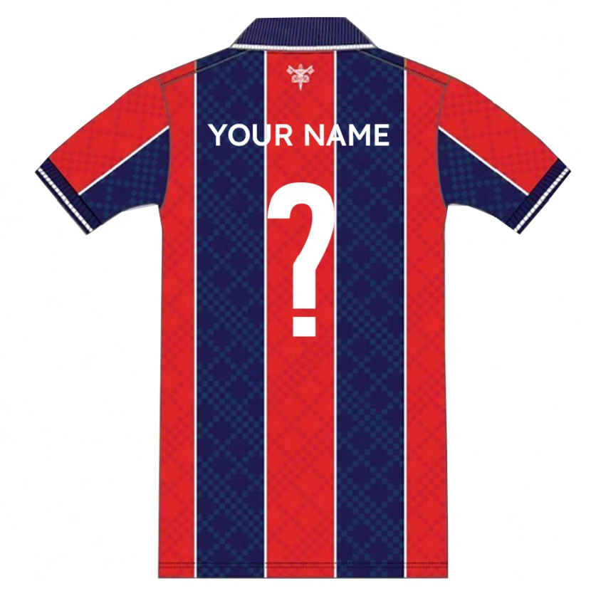 Danxenレディースあなたの名前#0赤 紺ホームシャツ2025/26ジャージーユニフォーム