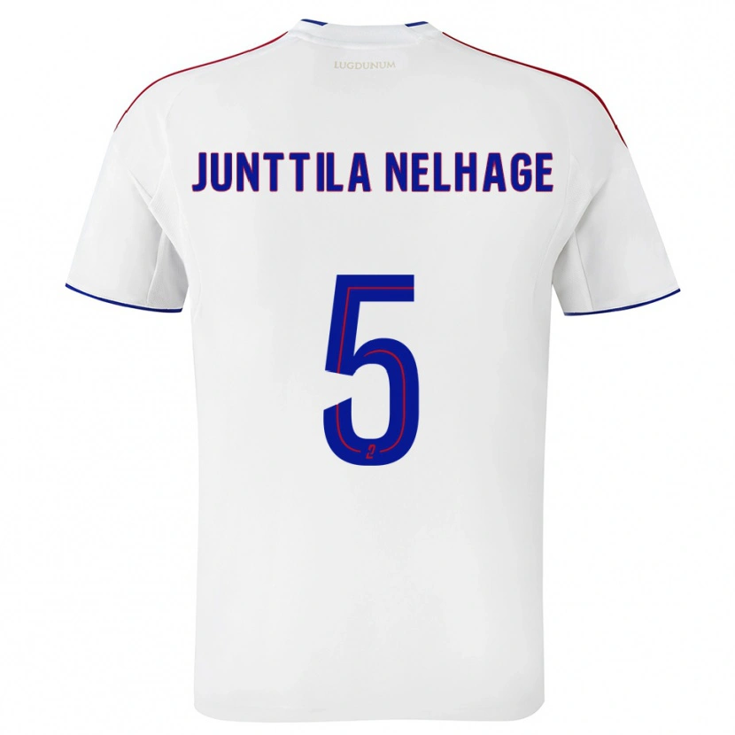 DanxenレディースElma Junttila Nelhage#5白 赤ホームシャツ2025/26ジャージーユニフォーム