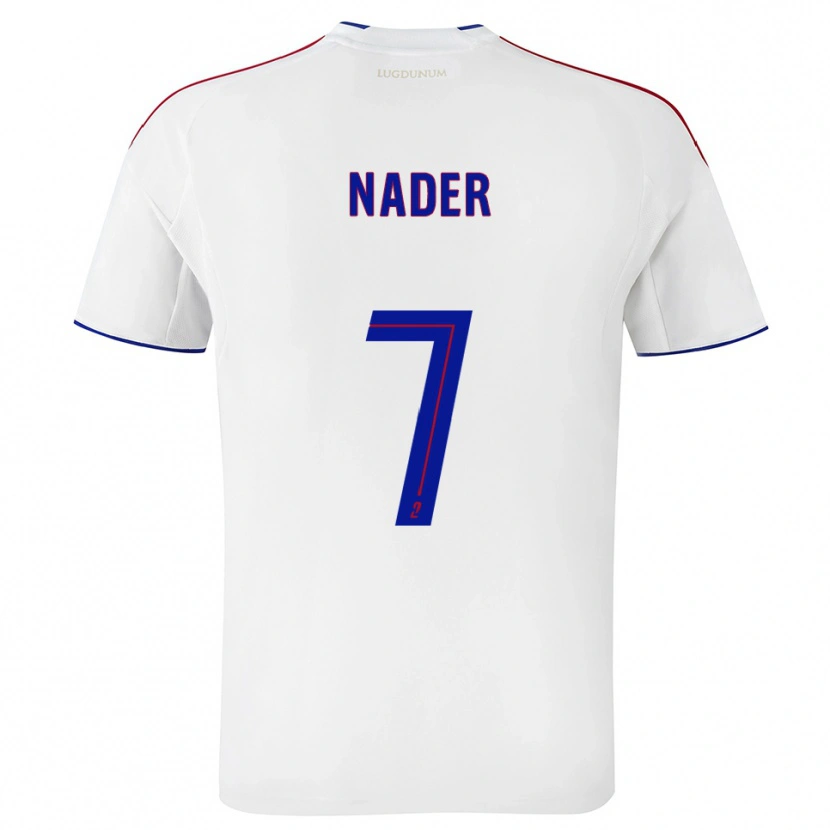 DanxenレディースSaad Nader#7白 赤ホームシャツ2025/26ジャージーユニフォーム