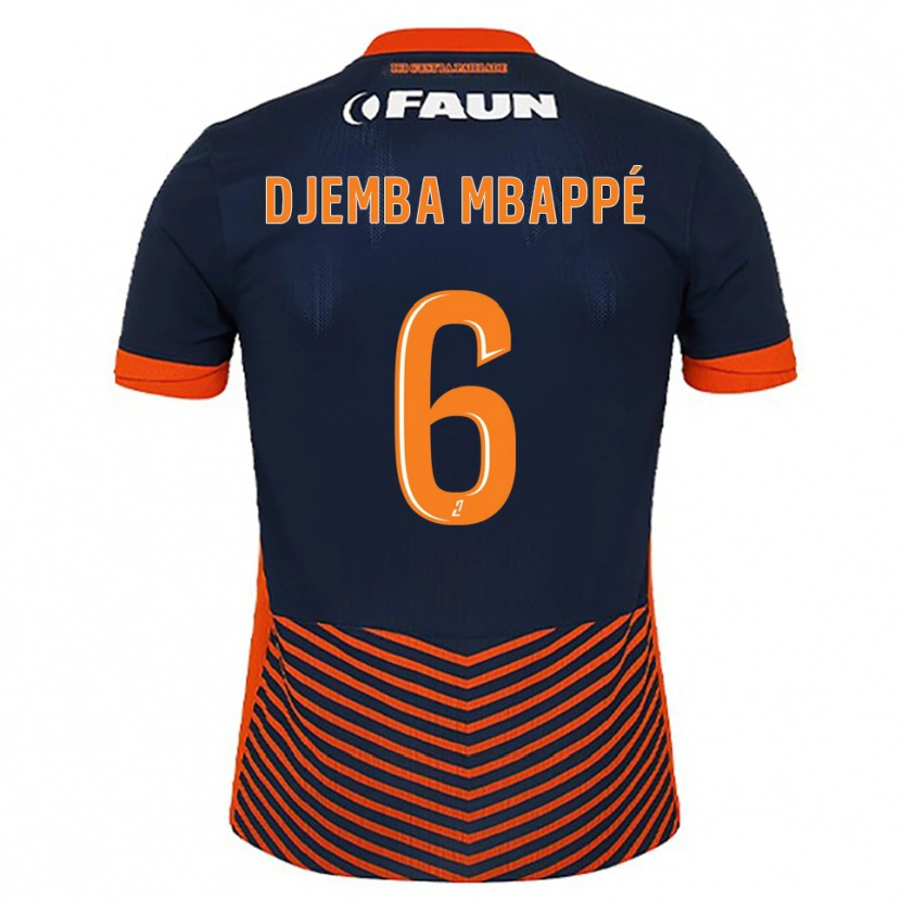 DanxenレディースYvan Djemba Mbappé#6ミッドナイトブルー オレンジホームシャツ2025/26ジャージーユニフォーム