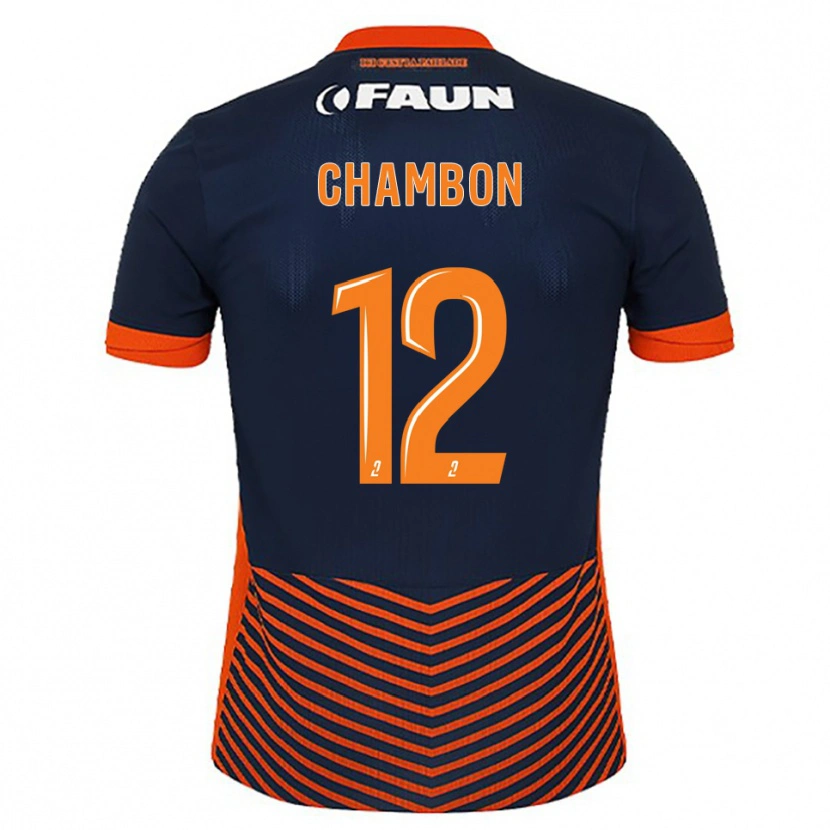 DanxenレディースMathis Chambon#12ミッドナイトブルー オレンジホームシャツ2025/26ジャージーユニフォーム