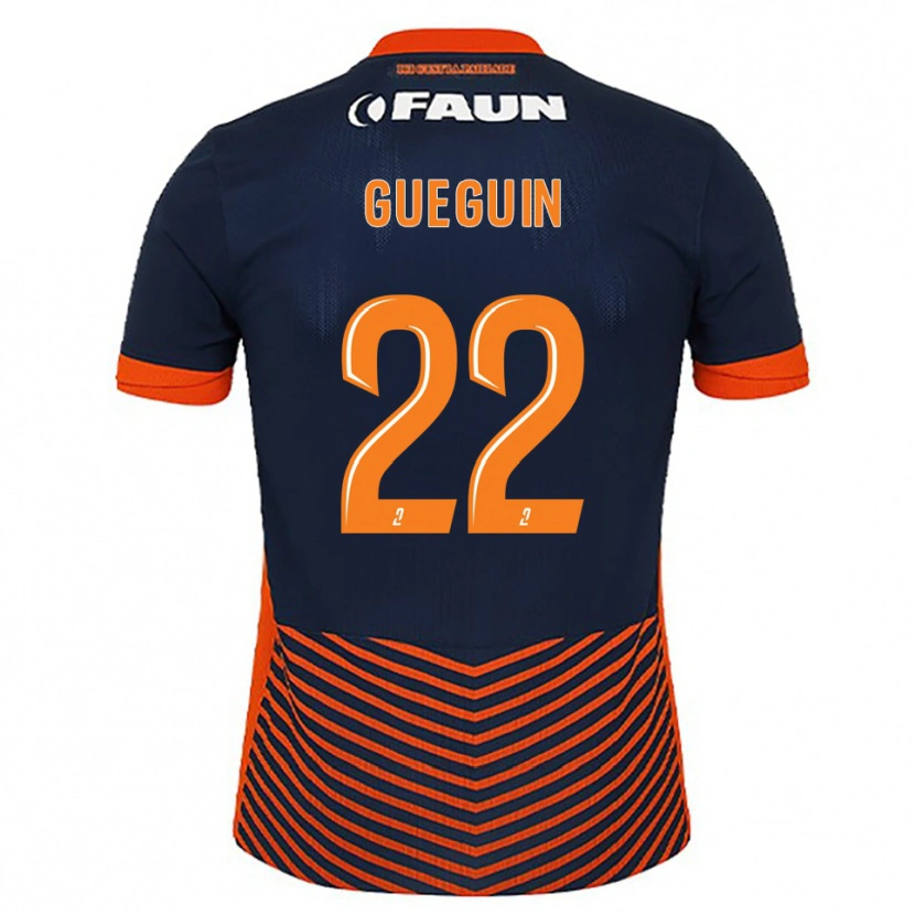 DanxenレディースAxel Guéguin#22ミッドナイトブルー オレンジホームシャツ2025/26ジャージーユニフォーム
