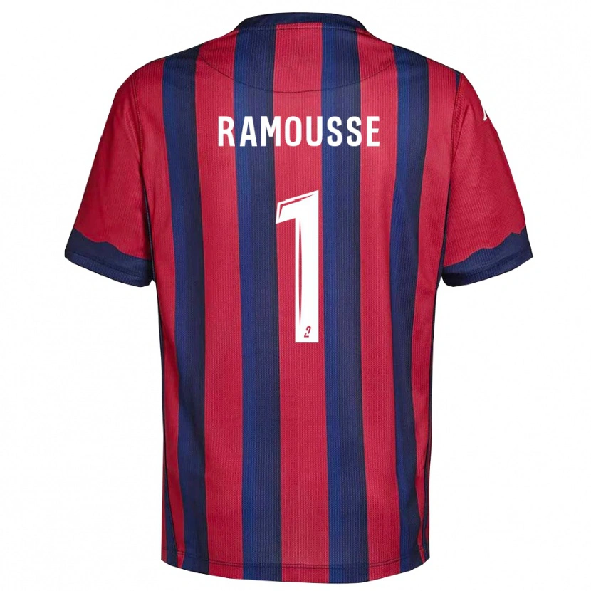 DanxenレディースThéo Ramousse#1バーガンディ 紺ホームシャツ2025/26ジャージーユニフォーム