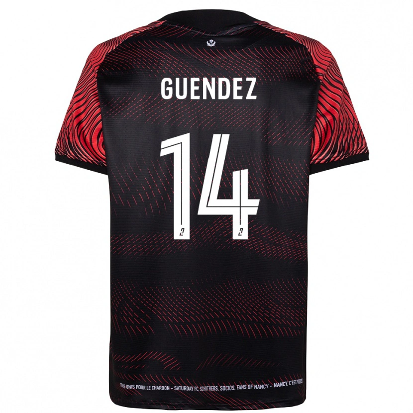 DanxenレディースMattheo Guendez#14白 赤ホームシャツ2025/26ジャージーユニフォーム