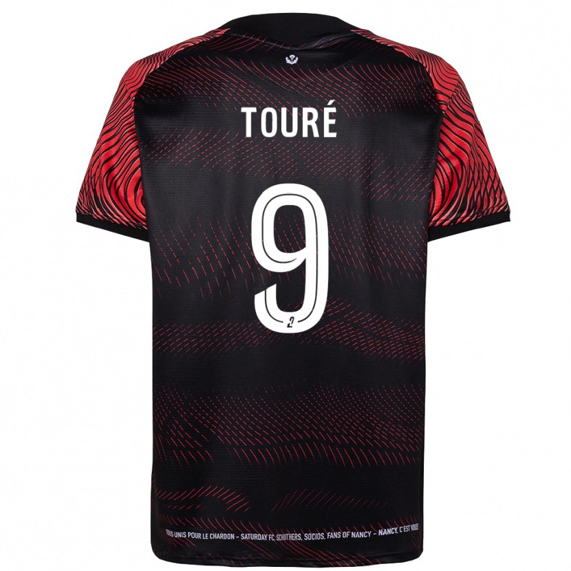 DanxenレディースCheikh Touré#9白 赤ホームシャツ2025/26ジャージーユニフォーム