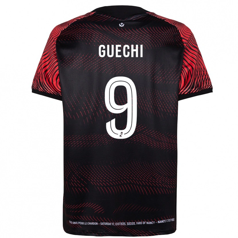 DanxenレディースAbderraouf Guechi#9白 赤ホームシャツ2025/26ジャージーユニフォーム