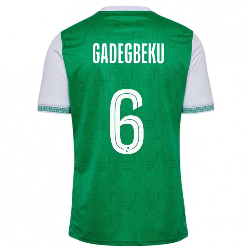 DanxenレディースLuan Gadegbeku#6緑 白ホームシャツ2025/26ジャージーユニフォーム