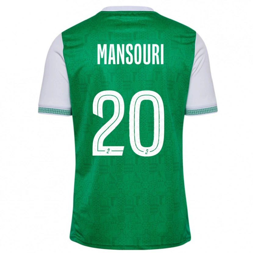 DanxenレディースIlyes Mansouri#20緑 白ホームシャツ2025/26ジャージーユニフォーム