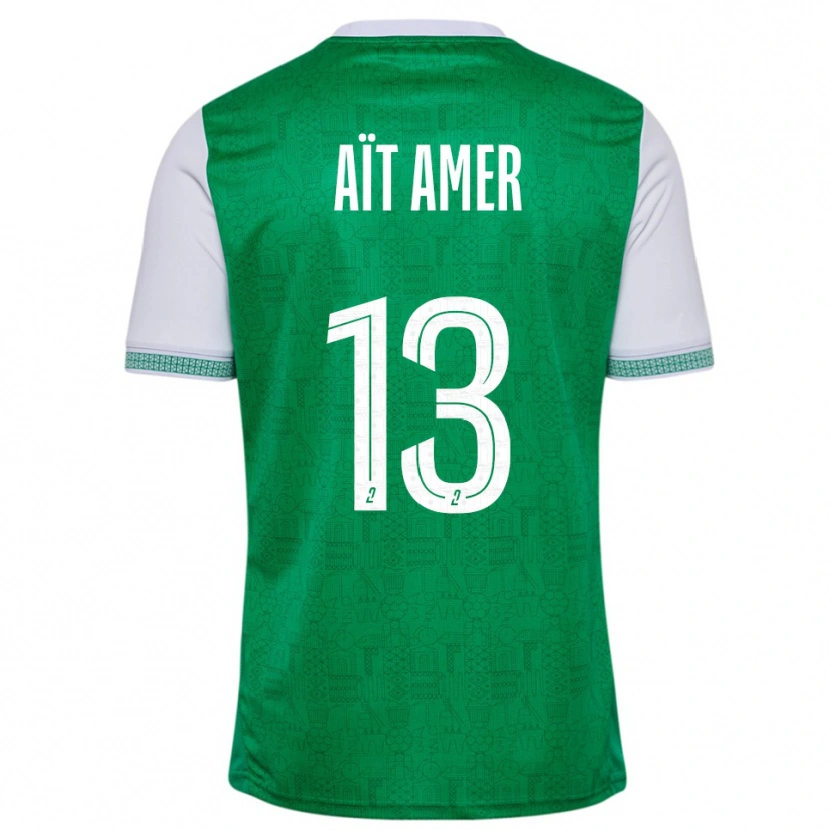DanxenレディースRayan Aït Amer#13緑 白ホームシャツ2025/26ジャージーユニフォーム