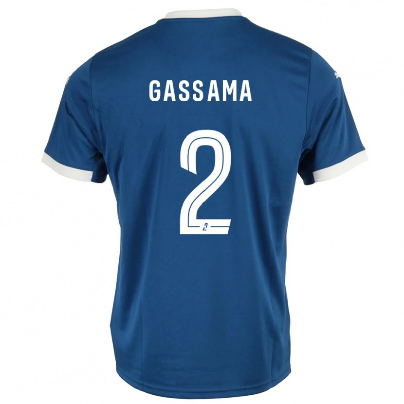 DanxenレディースKaramady Gassama#2青 白ホームシャツ2025/26ジャージーユニフォーム