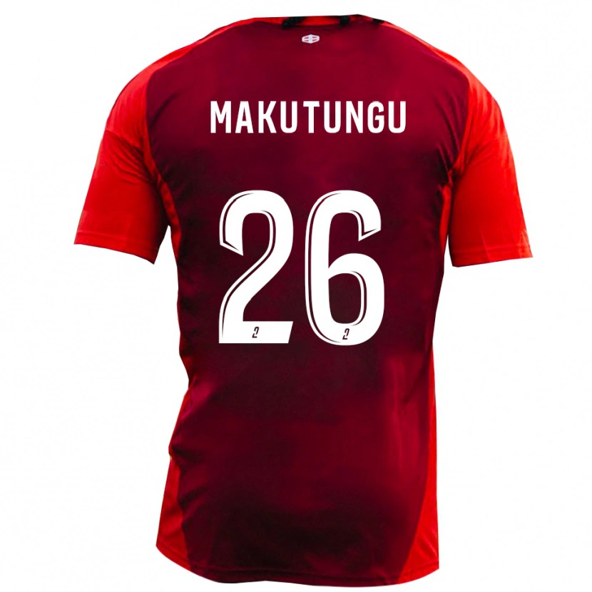 DanxenレディースCédric Makutungu#26赤 バーガンディホームシャツ2025/26ジャージーユニフォーム