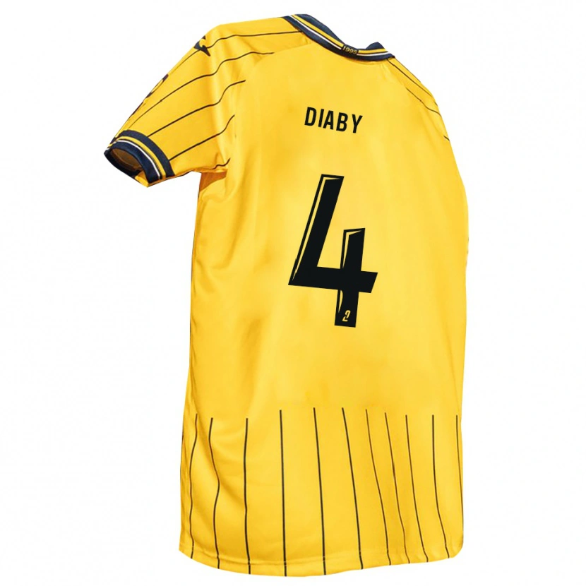 DanxenレディースTidjan Diaby#4黄 紺ホームシャツ2025/26ジャージーユニフォーム