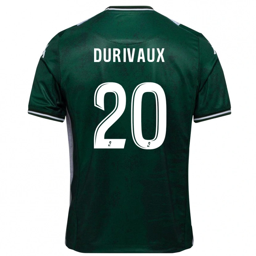 DanxenレディースDylan Durivaux#20緑 白ホームシャツ2025/26ジャージーユニフォーム