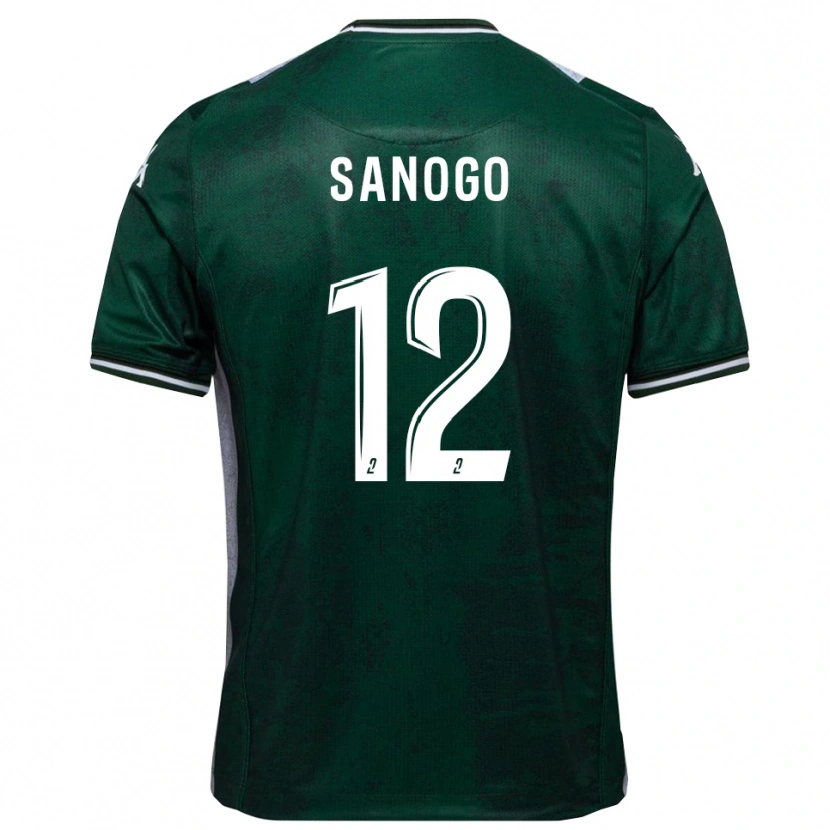 DanxenレディースAboudramane Sanogo#12緑 白ホームシャツ2025/26ジャージーユニフォーム