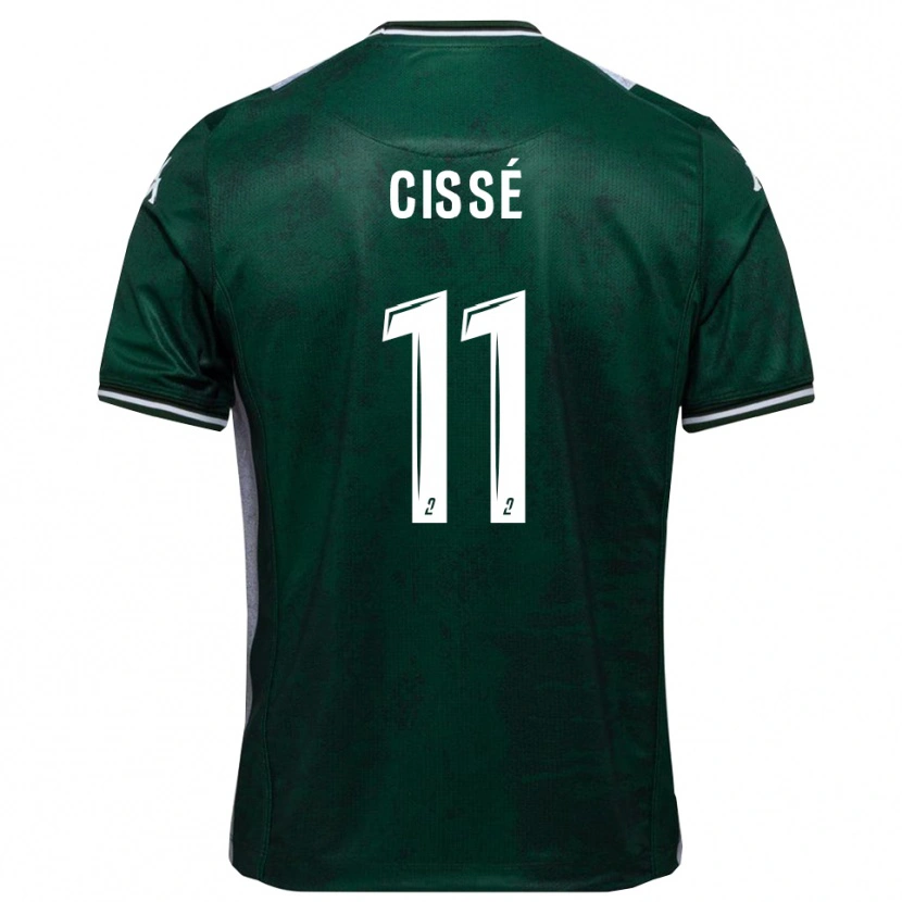 DanxenレディースKemo Cissé#11緑 白ホームシャツ2025/26ジャージーユニフォーム