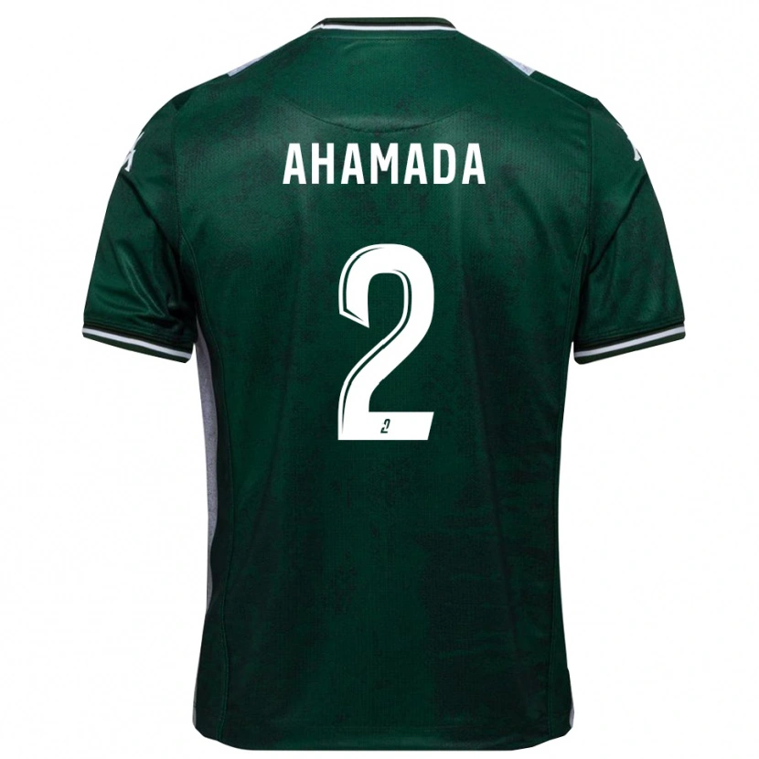 DanxenレディースMohafidh Ahamada#2緑 白ホームシャツ2025/26ジャージーユニフォーム